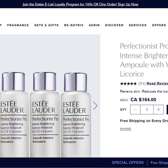 Perfectionist Pro Treatment Intense Brightening Essence Ampoule with Vitamin C/E - Picture 2 of 6